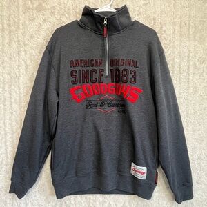 Good Guys Fleece Quarter Zip Pulloer Sweater Sweatshirt Sz S Cars Motors Pockets
